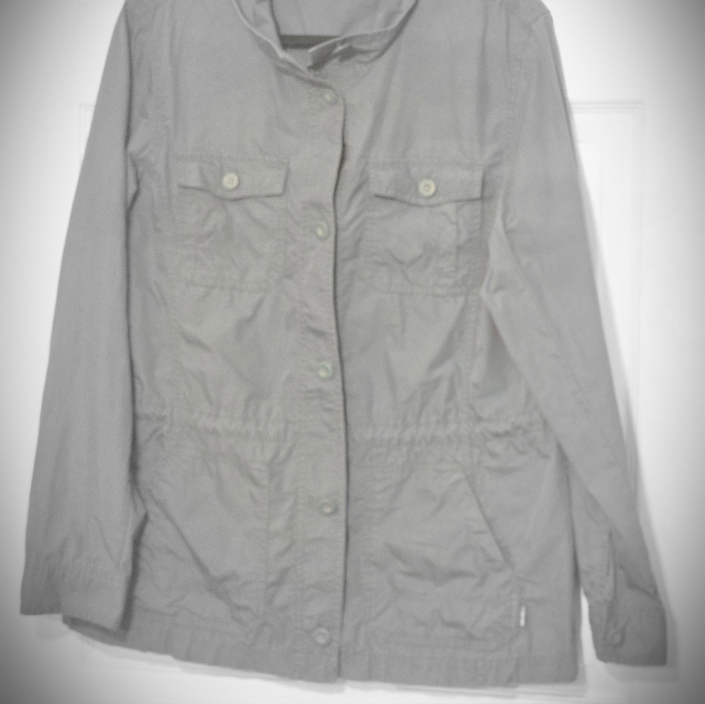 Eddie Bauer Military Style Windbreaker Large Vintage Periwinkle Jacket